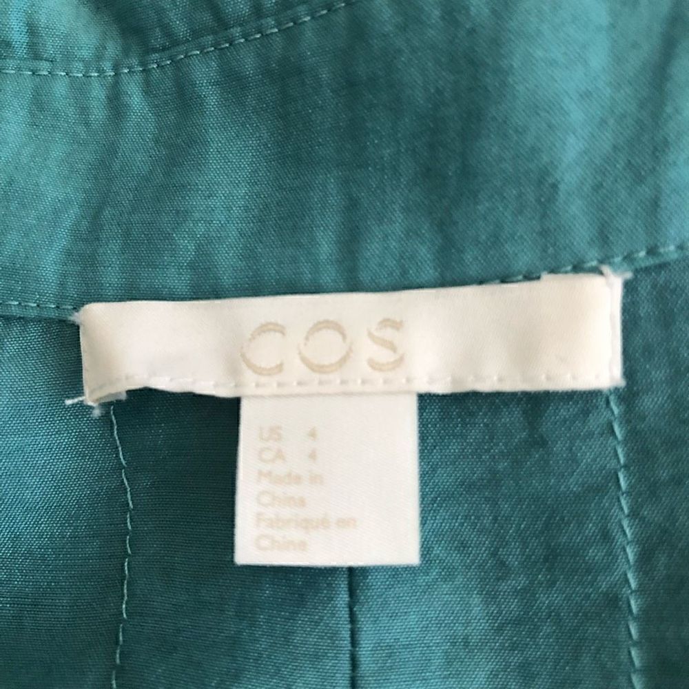 COS Aqua Oversized High Low Top Size 4 - Picture 7 of 13